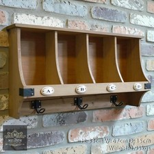Rustic Wooden Wall Shelf, Coat