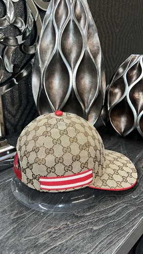 Gucci stripe cap - 5, red