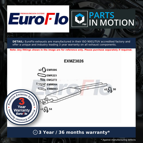 Exhaust centre box fits - box,