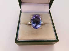 Gemporia 6.79ct Blue Colour Change Fluorite Sterling Silver Ring N 1/2 - BNWT