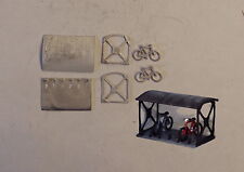 P&D Marsh N Gauge N Scale B13 Bike shed with two bikes kit requires painting