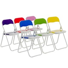 Coloured padded folding chairs - folding,