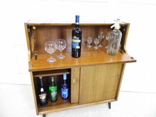 Vintage Beautility teak drinks cabinet Bureau sideboard 50s model midcentury