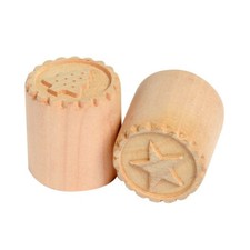 Eddingtons Mince Pie&Biscuit Stamp - Star&Christmas Tree Cookie Wood stamp