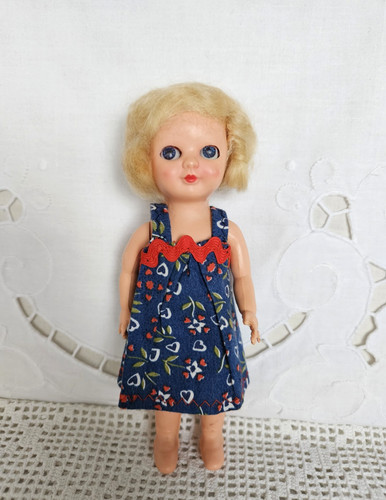 Vintage rosebud doll 5 - doll, 6.5"