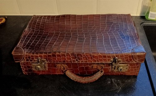 Antique crocodile leather - antique,