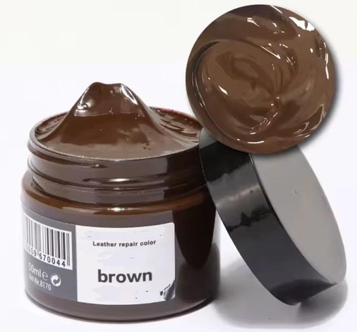Leather vinyl brown paint dye - brown,