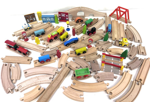 Wooden train track - train, bundle