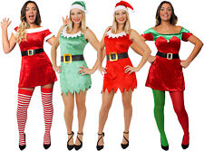 LADIES CHRISTMAS FANCY DRESS ADULT COSTUMES WOMENS MISS SANTA ELF CHOOSE STYLE 