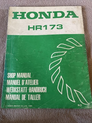 Honda shop manual hr173 - hr173,