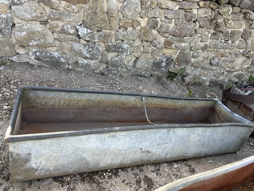 Metal galvanised trough - galvanised,