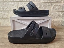 Crocs Women's Baya Platform Sandal Gateway Strappy Black Size UK 6 EU 38-39