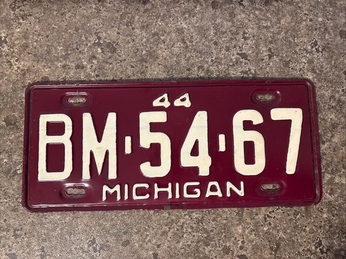 1944 michigan license - michigan,