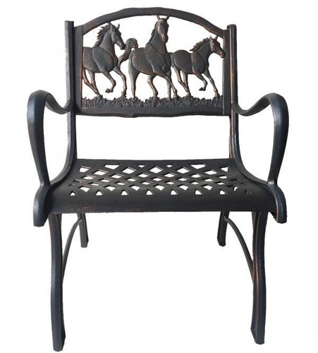 Cast iron garden bench with - iron,