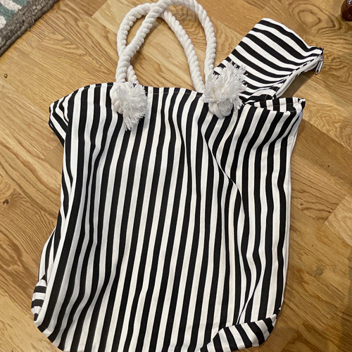 Primark black white striped - black,