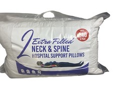 2 PACK Luxury Extra Filled Neck and Spine hospital Support Pillows