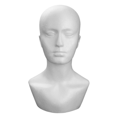 Polystyrene male wig - polystyrene,