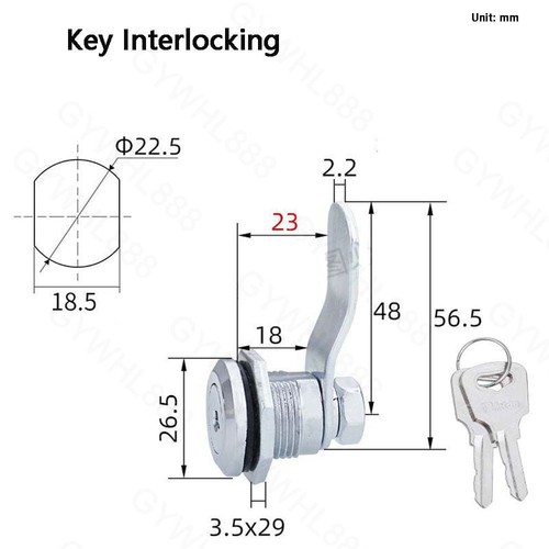 Cam lock cupboard mailbox - cam,