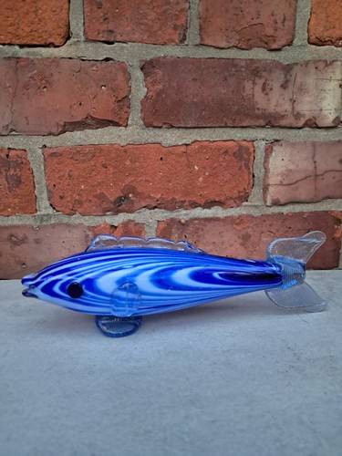 Vintage blue and white murano - white,