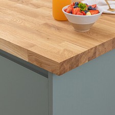 Solid Oak Wood Worktops | 40mm Stave Wooden Kitchen Countertops & Breakfast Bars
