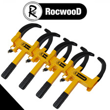 4 x Caravan Wheel Clamp Lock Heavy Duty Anti Theft Trailer Security 