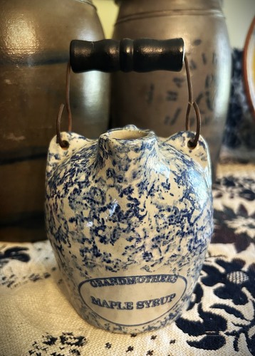Vintage spongeware stoneware - vintage,