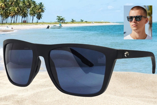 Costa del mar matte black - del, black/gray