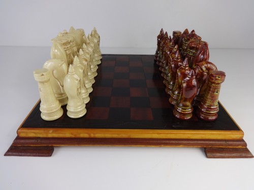 Chess set vintage handmade - set,