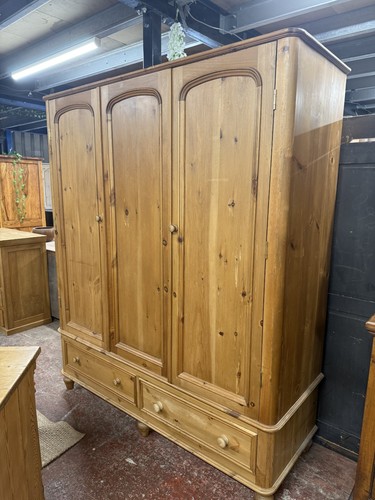 Vintage pine wardrobe - vintage,