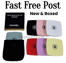 Chanel Compact Mirror Double Facettes Duo Boxed With Black Pouch Perfect Gift