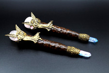 Clearance sale wands, rose quartz crystal Fairy wands, hand carved.
