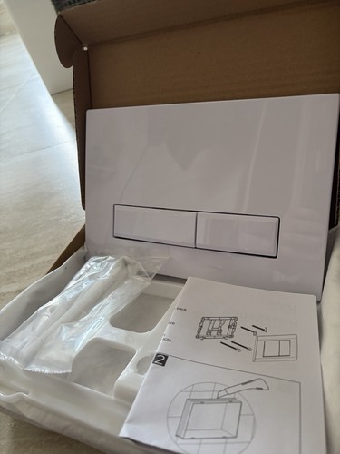Glossy white flush plate for - -flush,
