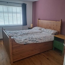 Ikea hurdal solid wood king - wood,