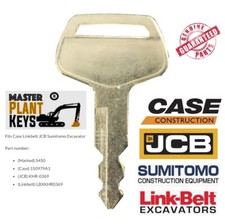 CASE  JCB  SUMITOMO LINKBELT  S450 Master Plant Excavator Digger Dumper Key  