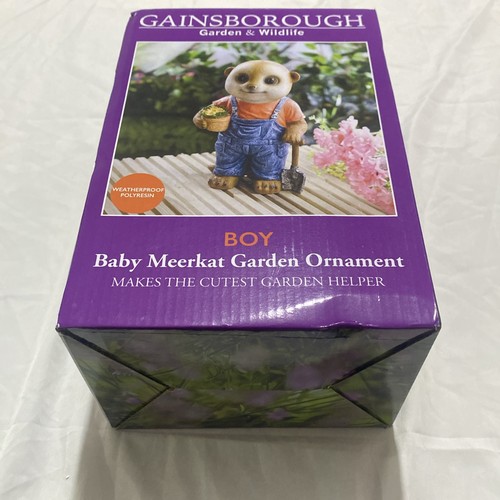Baby meerkat garden ornament - garden,