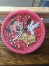 Official Disney Character Kids Wall Mount Minnie Mouse Vintage Wall Mount Clock 