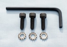 LINN TONE ARM FIXING BOLTS & LOCKING WASHERS x 3 FOR LVV, LVX, ITTOCK, EKOS etc 