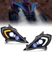 2 Yamaha Raptor 250 350 450 700 LED Headlight with Daytime Lamps