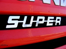 Polished Stainless Steel Metal Front Decoration Badge SUPER for Scania trucks #