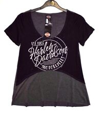 Harley Davidson L Circle Script Ladies Tshirt | R0024895 New Robin Hood