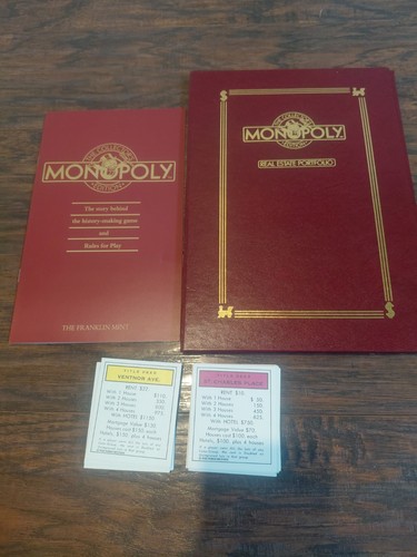 1991 franklin mint monopoly - franklin,