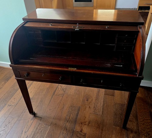 Antique mahogany roll top - antique,