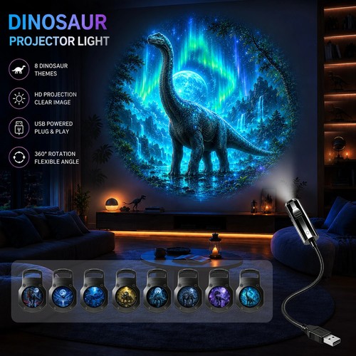 Dinosaur projection night - projection,