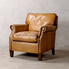 TAN LEATHER ARMCHAIR CLASSIC
