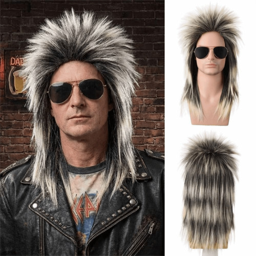 Mens long mullet wigs - mullet, 80s
