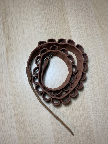 Brown leather and canvas - leather,