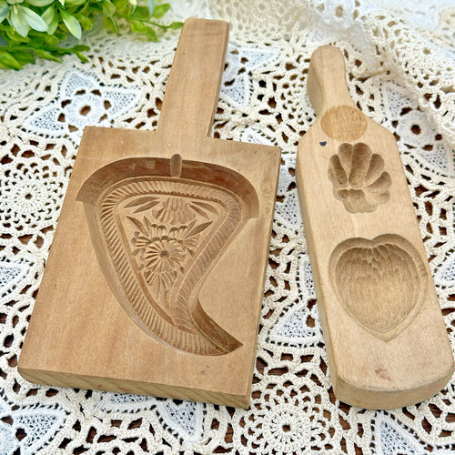 Vintage hand carved - carved, cookie