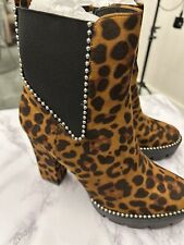 Leopard Print studded  Suedette Platform Boots  New & Boxed Various Sizes