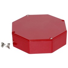 Hammond Stomp Box Diecast Enclosure Octagon 133 x 133 x 39 Red