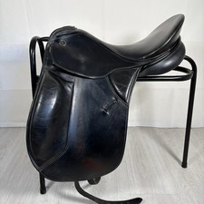 Kieffer Lech DL Dressage Saddle 17” Seat 7.5” D-D Width Black Leather German Mad
